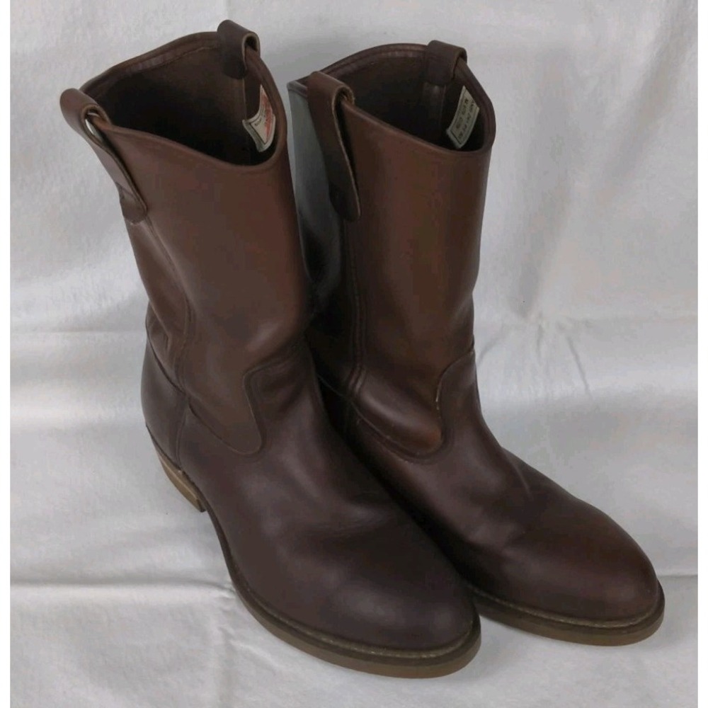 Vintage Red Wing 289 Pecos Nailsea Pull On Steel Toe Work Boots Men's 8.5 EE...